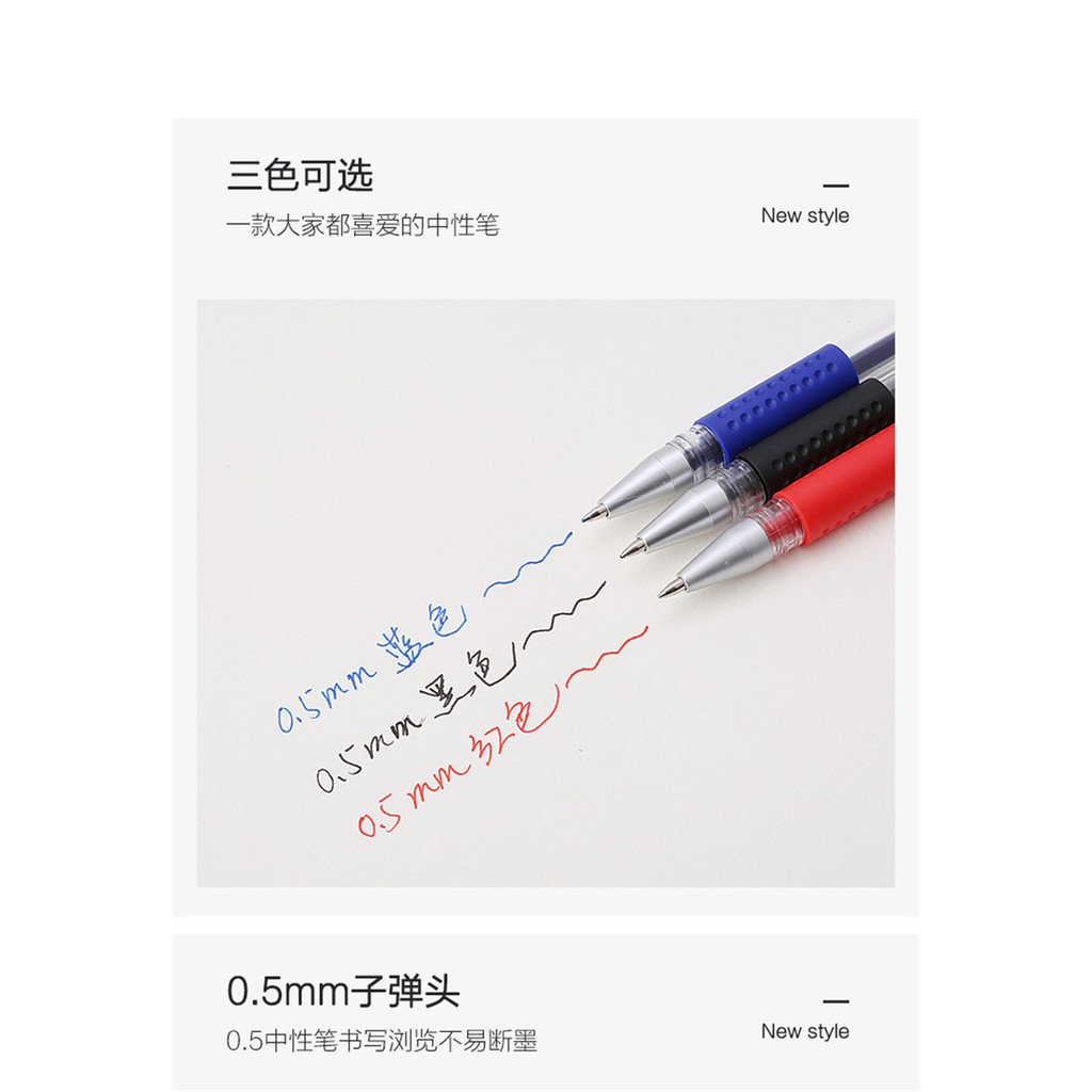 Gel Ink Pen Writting Pen Spot European Standard Neutral Pen Red Blue Black Exam Special Pen Neutral Refill Sign Pen 0.5mm Bullets Atomic Pen Ballpoint Pen Carbon Pen