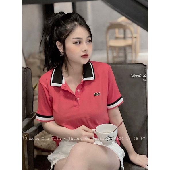 Áo thun cá sấu hồng