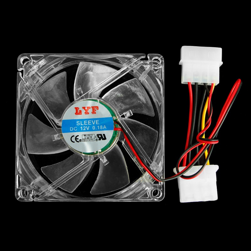 Quạt Tản Nhiệt 4 Đèn LED Xanh Dương Neon btsg 8025 Cho PC