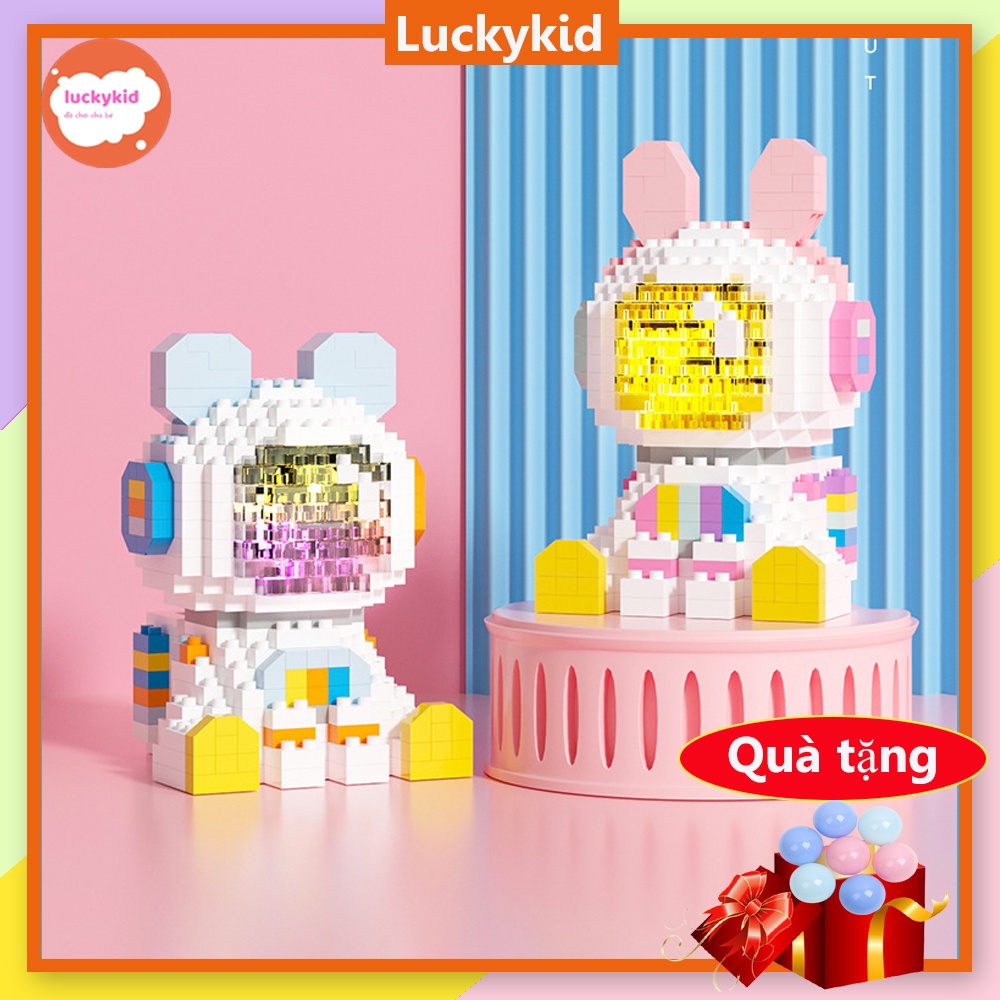 Mô hình lắp ráp xếp hình 3D mini phi hành gia cho bé thông minh sáng tạo LUCKYKID PHG
