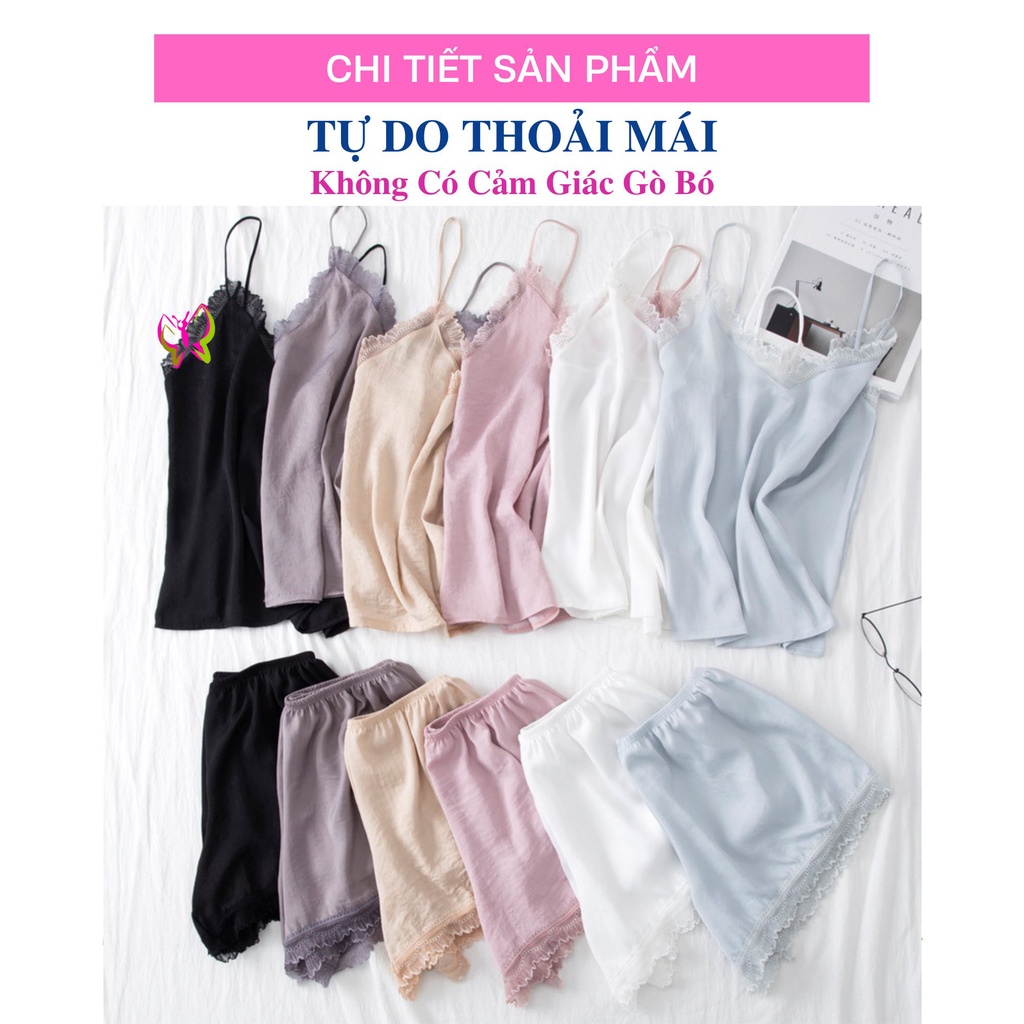 Bộ ngủ nữ hai dây dễ thương cao cấp, trẻ trung, thoải mái, thoát mát (MS 09033) Anna Shop