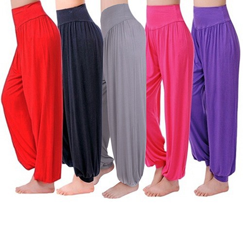 [ONE] Quần Dài Thể Thao Ống Rộng Tập Yoga / Nhảy Bụng Thoải Mái Phong Cách Boho Cho Nữ