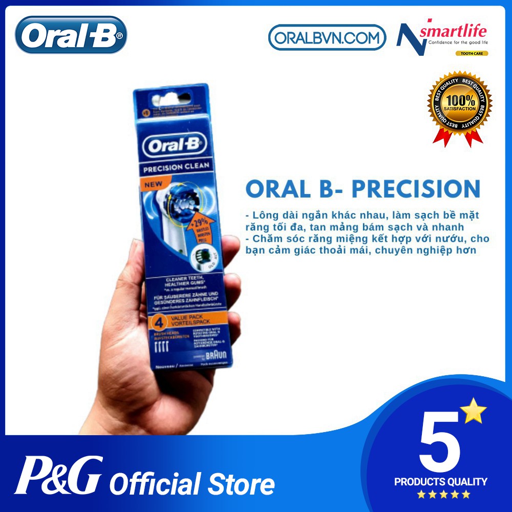 [AUTH] Đầu bàn chải điện Oral B thay thế SENSITIVE dành cho răng nhạy cảm, bảo vệ nướu hạn chế chảy máu răng