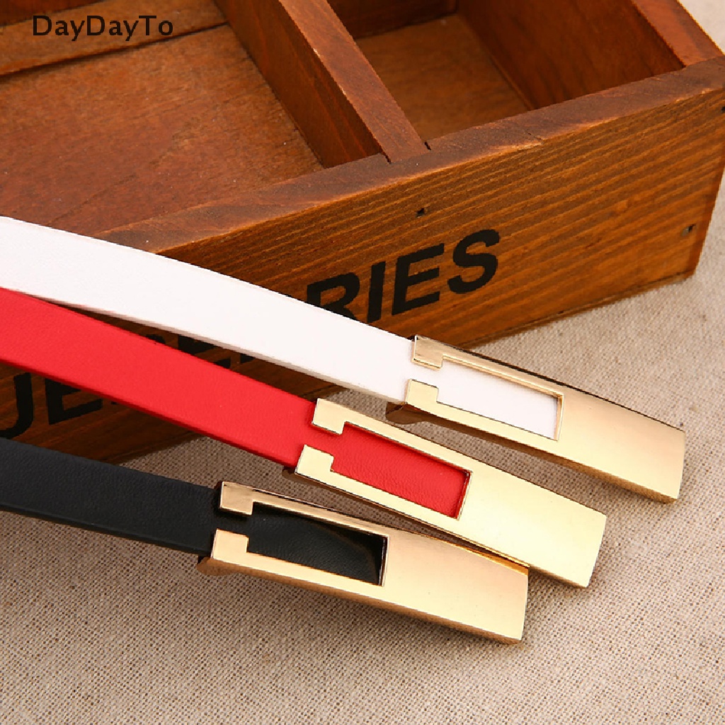 Thắt Lưng Mỏng Khóa Kim Loại Kiểu Cổ Điển Cho Nữ