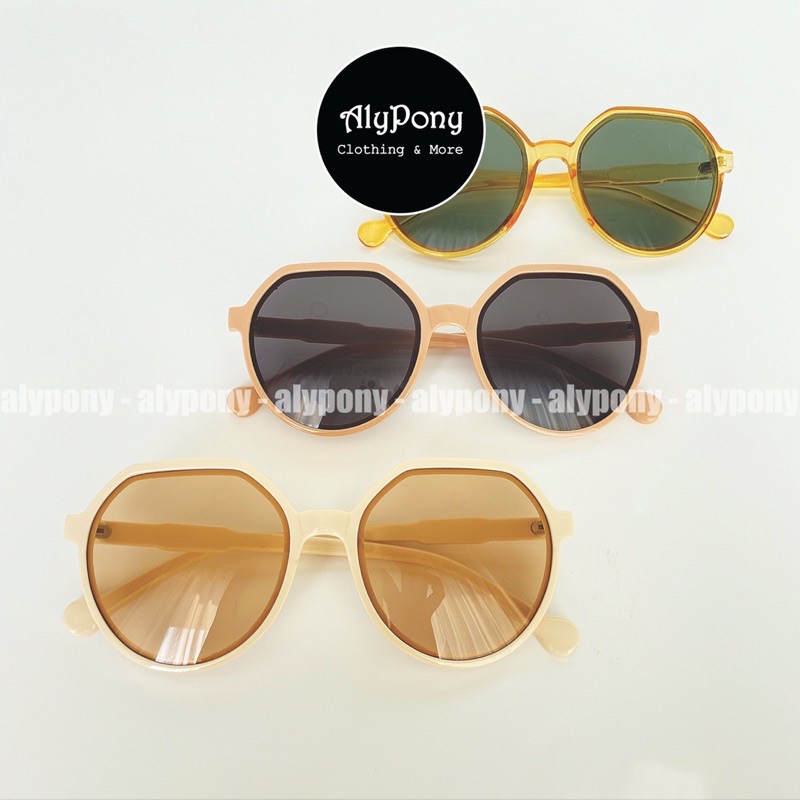 Kính Mát Nam Nữ AlyPony 2021 Gọng Tròn Cá Tính Mẫu Mới Hàn Quốc - KT01