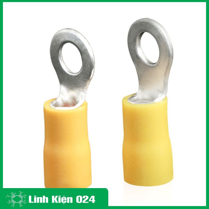 Đầu cos tròn đỏ vàng xanh dương bọc phủ nhựa mẫu RV2-3, RV2-4, RV2-5 gói cốt 100 chiếc