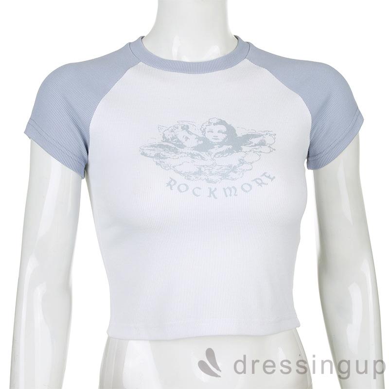 Áo Thun Nữ Ngắn Tay Cổ Tròn In Họa Tiết Độc Đáo | BigBuy360 - bigbuy360.vn