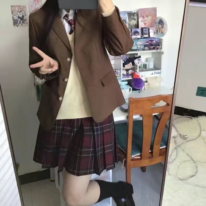 [ORDER] Áo khoác học sinh/ Áo blazer 3 màu nâu, đen, xám | BigBuy360 - bigbuy360.vn