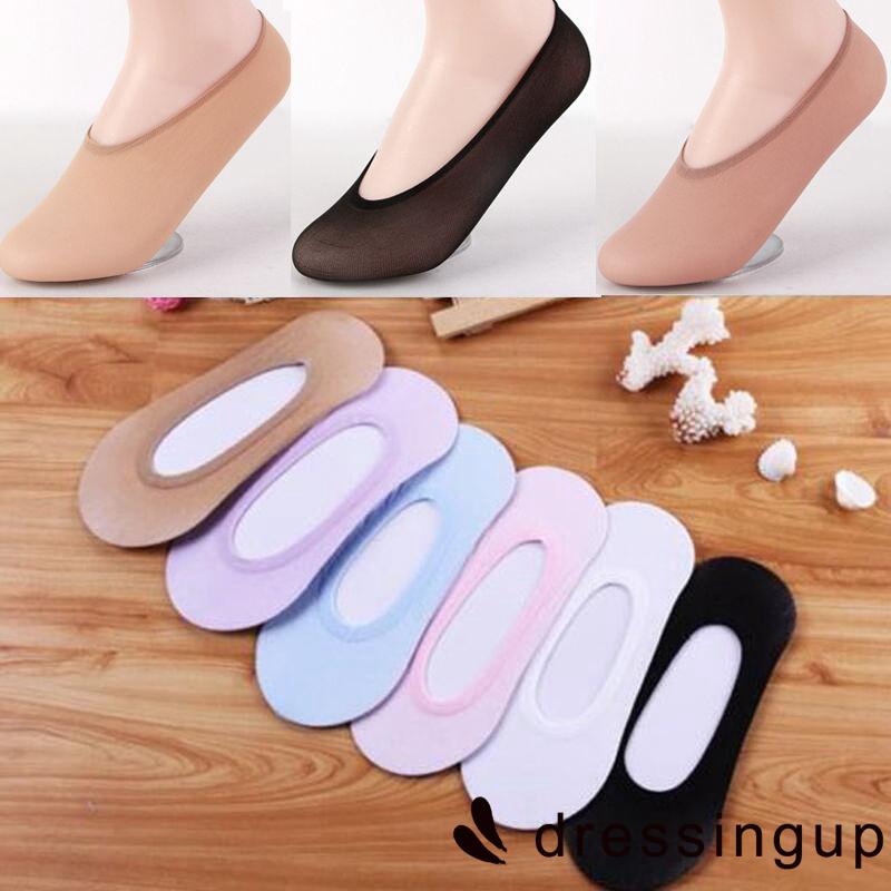 Bộ 10 đôi vớ cotton cổ thuyền chống trượt thời trang cho nữ