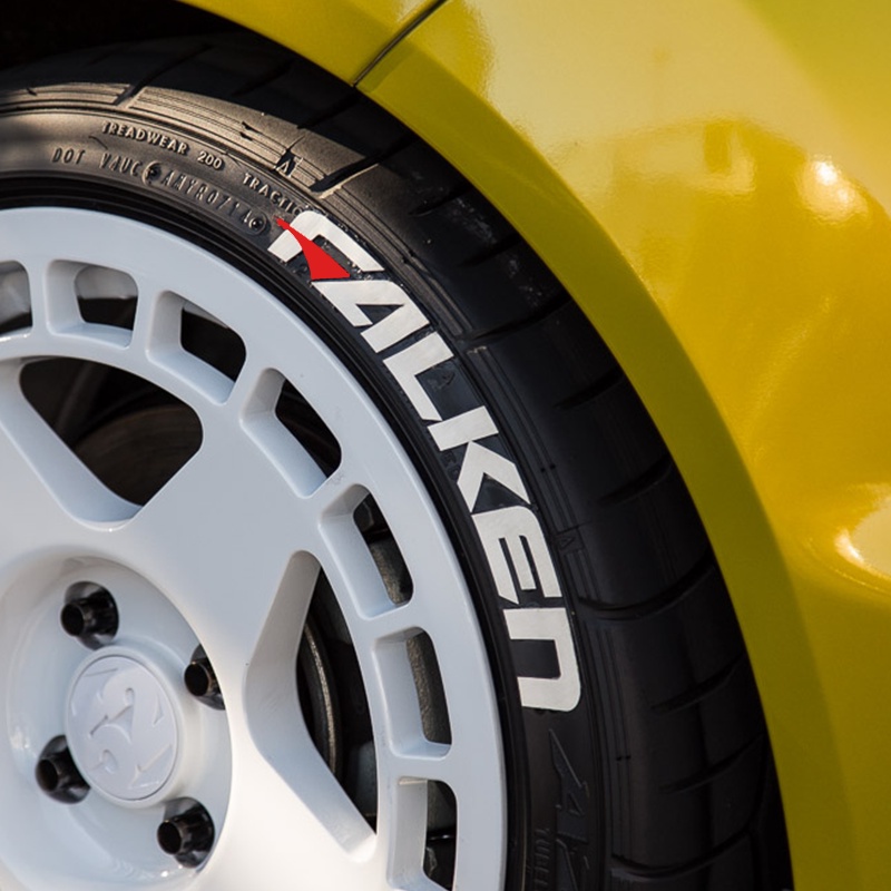 1 Set Miếng Dán Trang Trí Bánh Xe Hơi Họa Tiết Chữ FALKEN Siamese Bằng Cao Su Cho 1 Bánh Xe