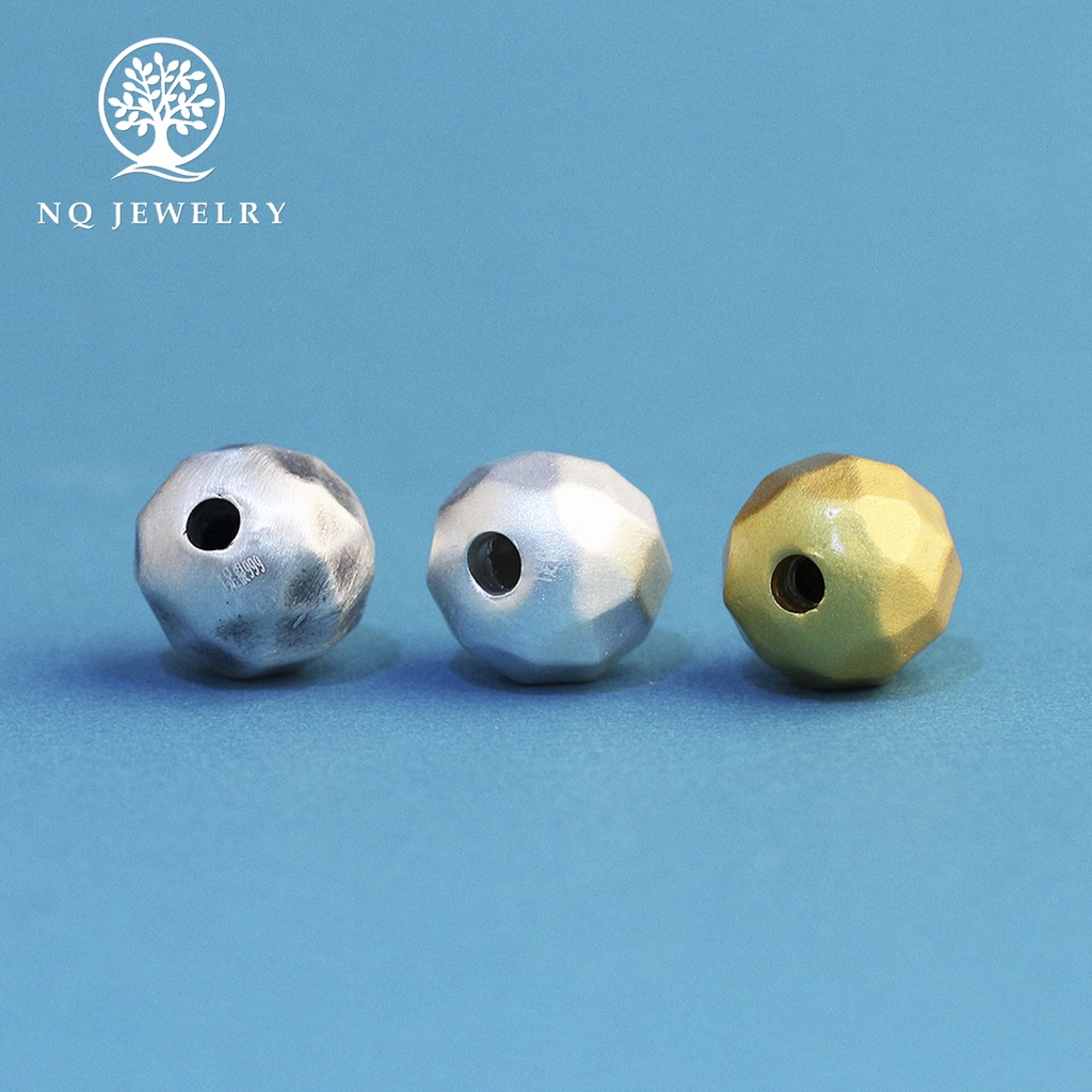 Charm bạc tròn 3D - NQ Jewelry