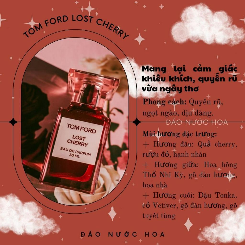 Nước hoa chiết tomford cherry 10ml bản chuẩn nước hoa nữ tươi trẻ căng mọng mọng đảo nước hoa - A18