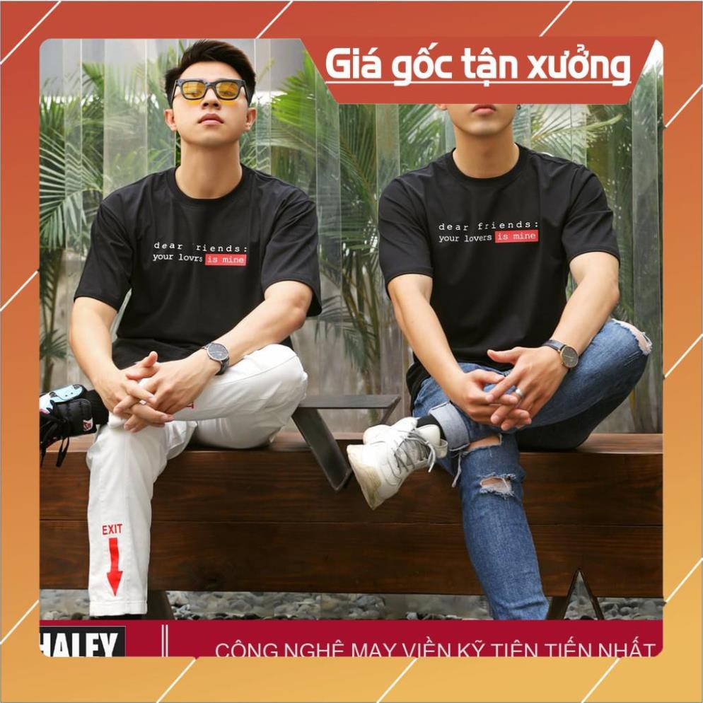 HOT Áo Thun Unisex Form Rộng Nam Nữ SLOGAN phong cách Hàn Quốc TN255 Haley