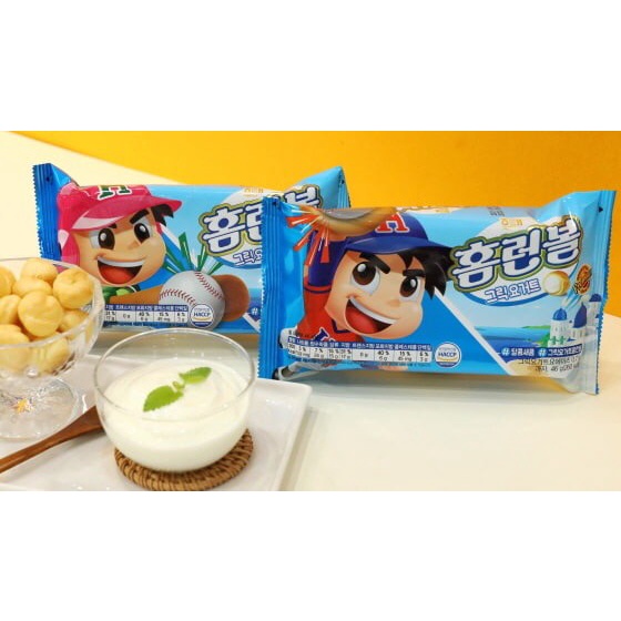 HAITAI) Bánh Home Run Ball Vị Sữa Chua Hi Lạp Greek Yogurt - 해태) 홈런볼 그릭요거트 46G