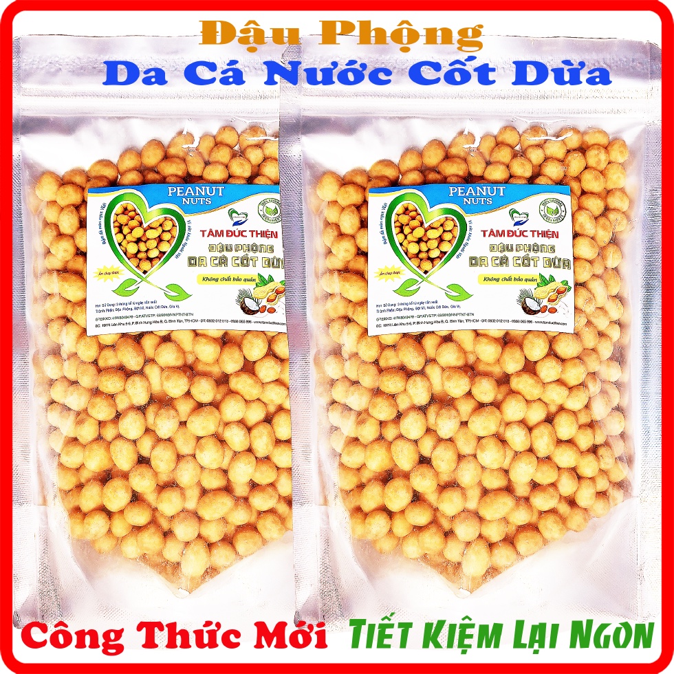 Combo 1KG Đậu Phộng Da Cá Nước Cốt Dừa dòng Công Thức Mới - Tiết Kiệm Lại Ngon Tâm Đức Thiện | BigBuy360 - bigbuy360.vn