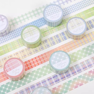 Băng Keo Trang Trí Washi Tape Caro Nhiều Màu 20mmx5m Cây Đầu To