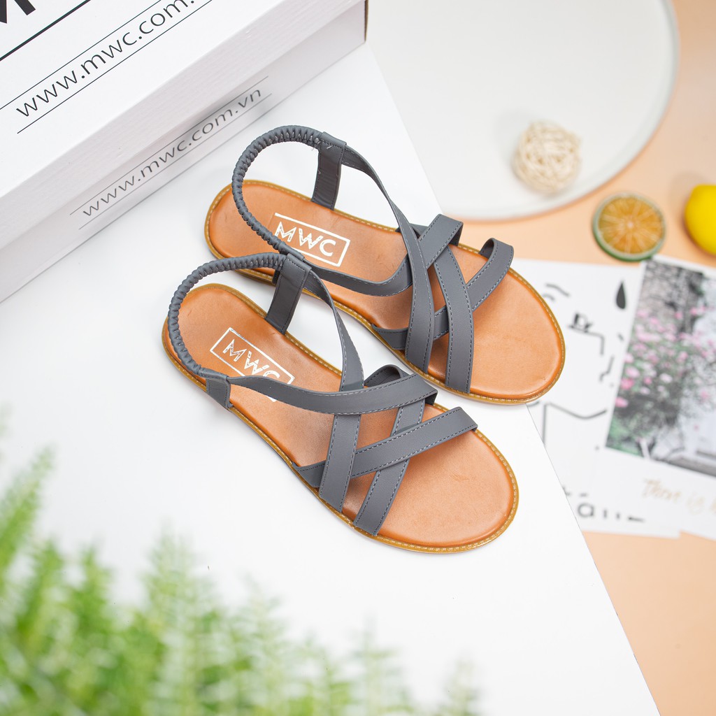 Giày sandal nữ quai chéo dây mảnh MWC NUSD- 2611