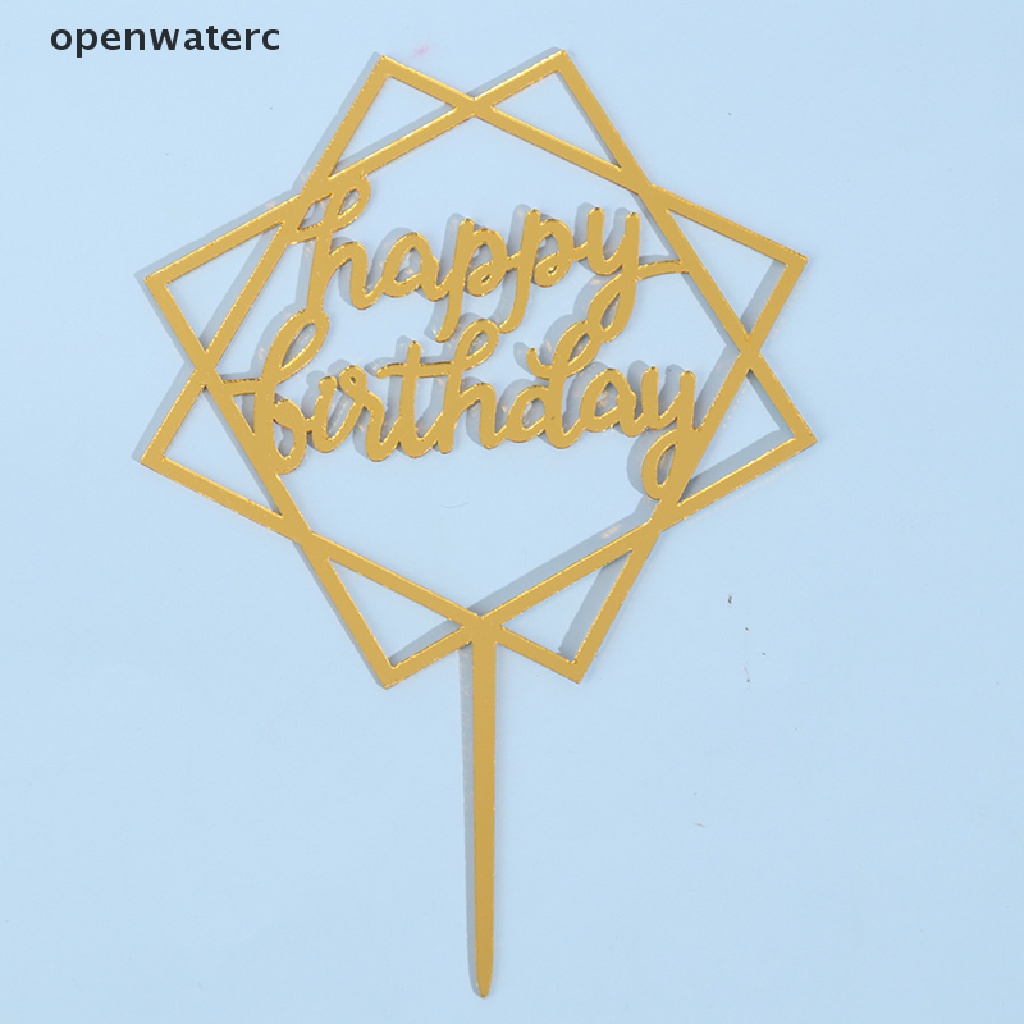 Que Cắm Trang Trí Bánh Sinh Nhật / Tráng Miệng Chữ Happy Birthday Bằng Acrylic vn