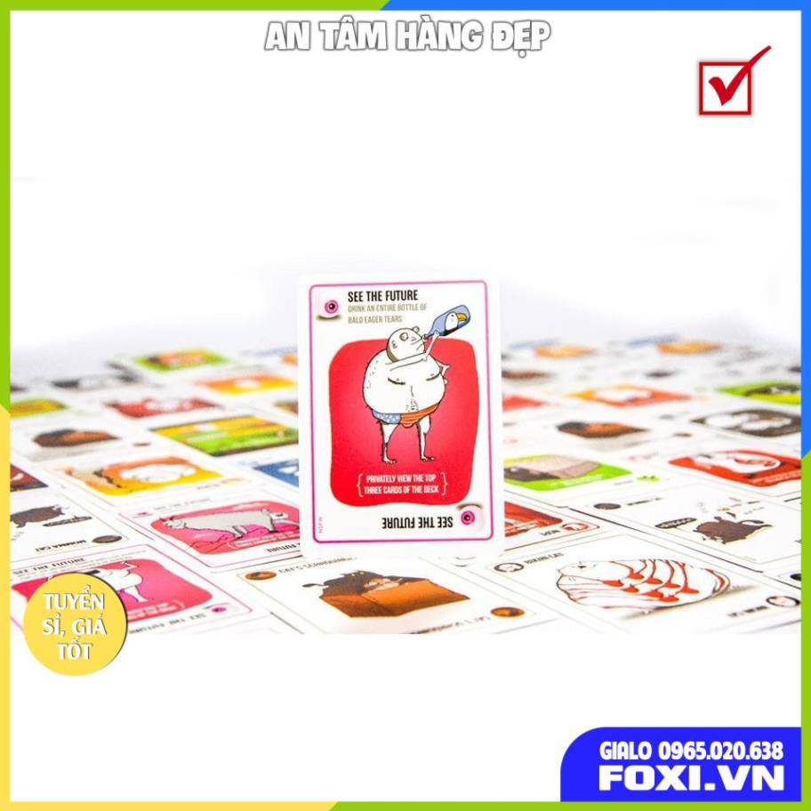 Combo Exploding Kitten-02 Bộ Mèo Nổ Màu Đỏ Và Đem Cơ Bản-Việt Hóa-Boardgame Cao cấp-Game Trí Tuệ