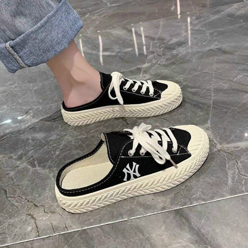 Sục thể thao nữ HOT 2021 ,giày đạp gót chất klieeuj vải thô cao cấp đế cao su đúc 3cm siêu nhẹ siêu êm