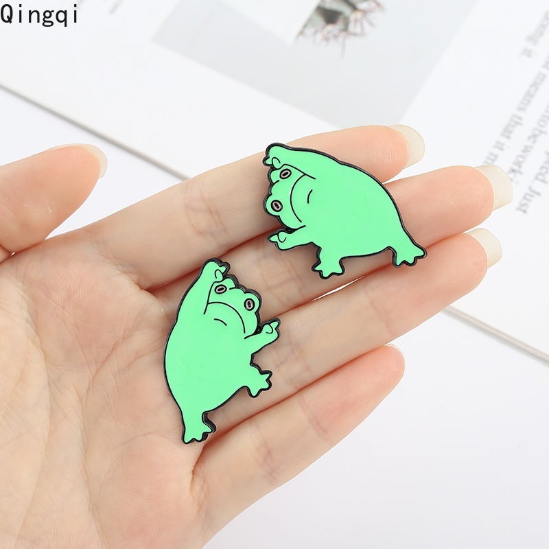 Ghim cài áo Miss Zoe hình chú ếch hoạt hình dễ thương xinh xắn