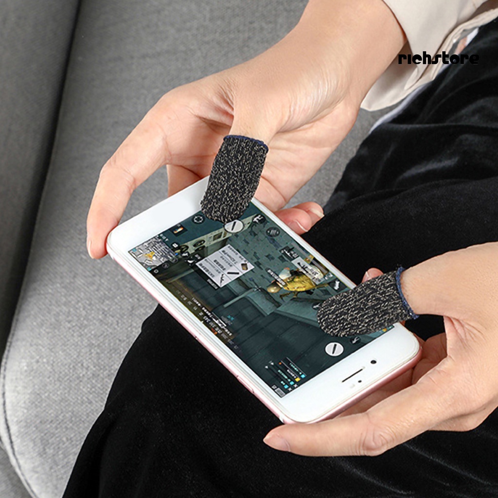 Găng Bảo Vệ Ngón Tay Chống Mồ Hôi Màu Trơn Tiện Dụng Khi Chơi game