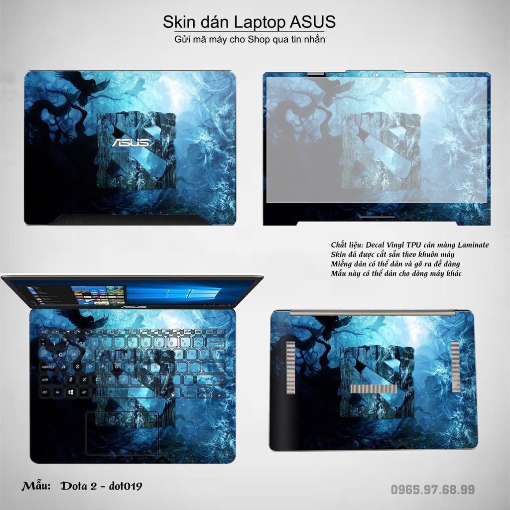 Skin dán Laptop Asus in hình Dota 2 _nhiều mẫu 4 (inbox mã máy cho Shop)