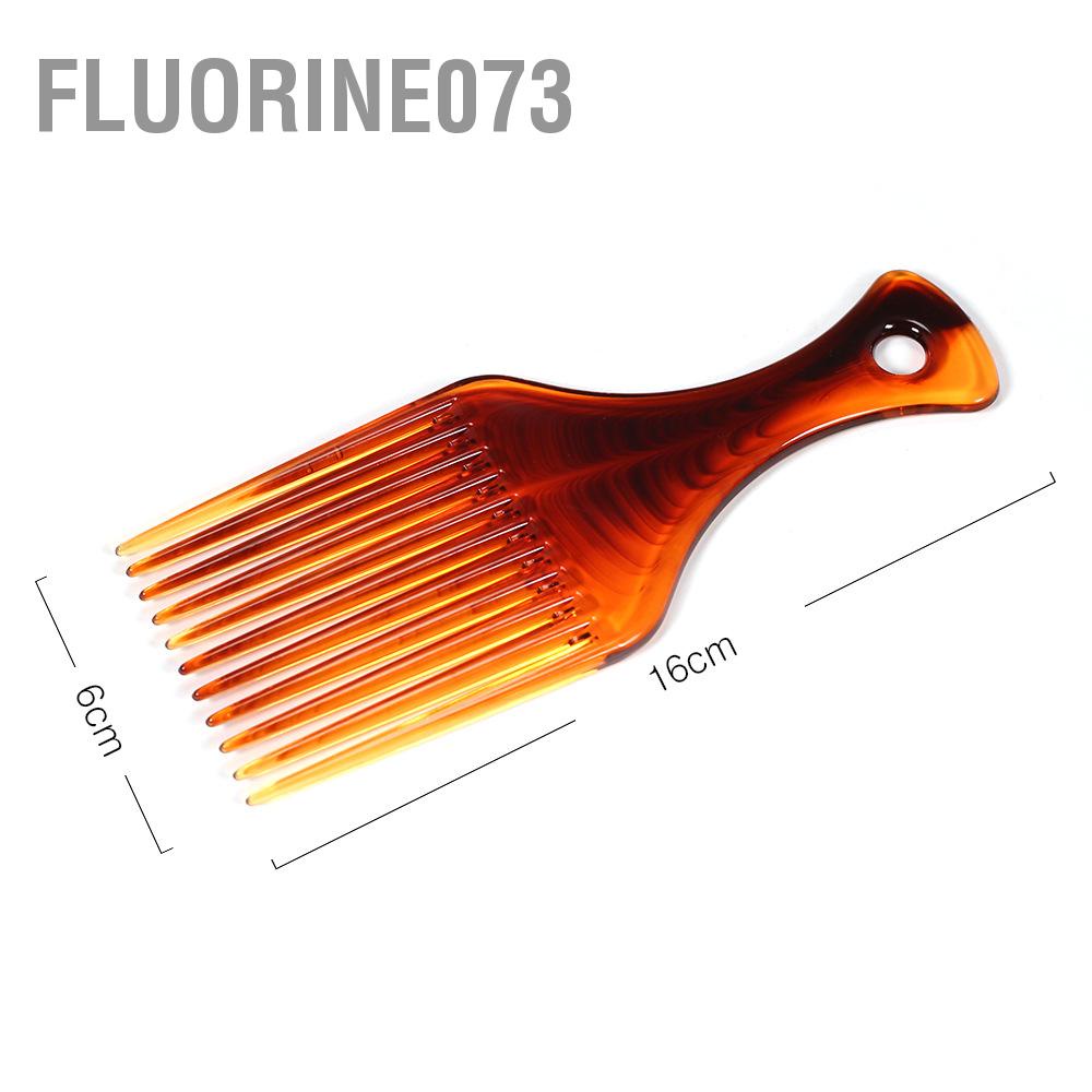 Fluorine073 Lược răng rộng nhựa chống làm tóc xoăn Afro