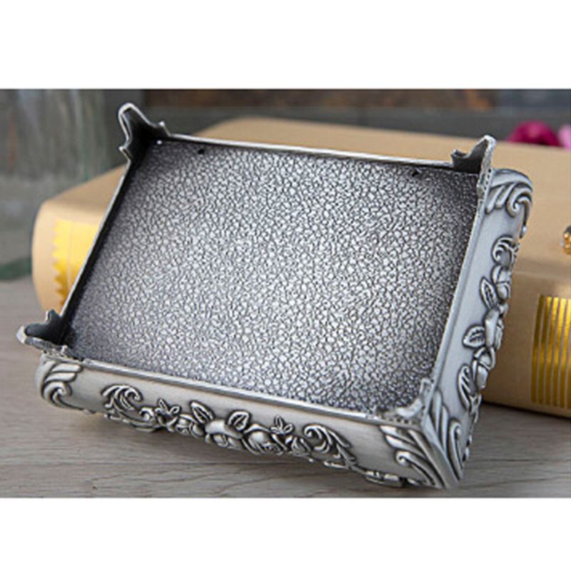 Flgo Hộp Đựng Trang Sức Bằng Hợp Kim Sơn Vẽ Hoa Trang Trí Vòng Tay Vòng cổ