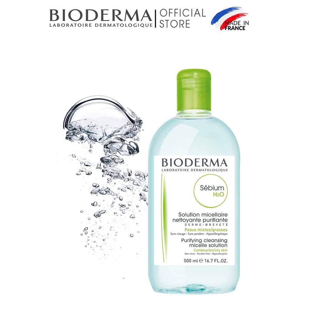 Dung dịch làm sạch và tẩy trang công nghệ Micellar Bioderma Sebium H2O - 500ml