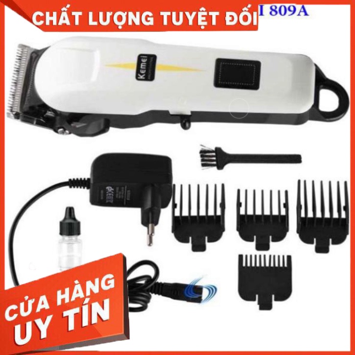 [Xịn Bao chất] Tông đơ cắt tóc gia đình không dây chuyên nghiệp Kemei 809A lưỡi titanium