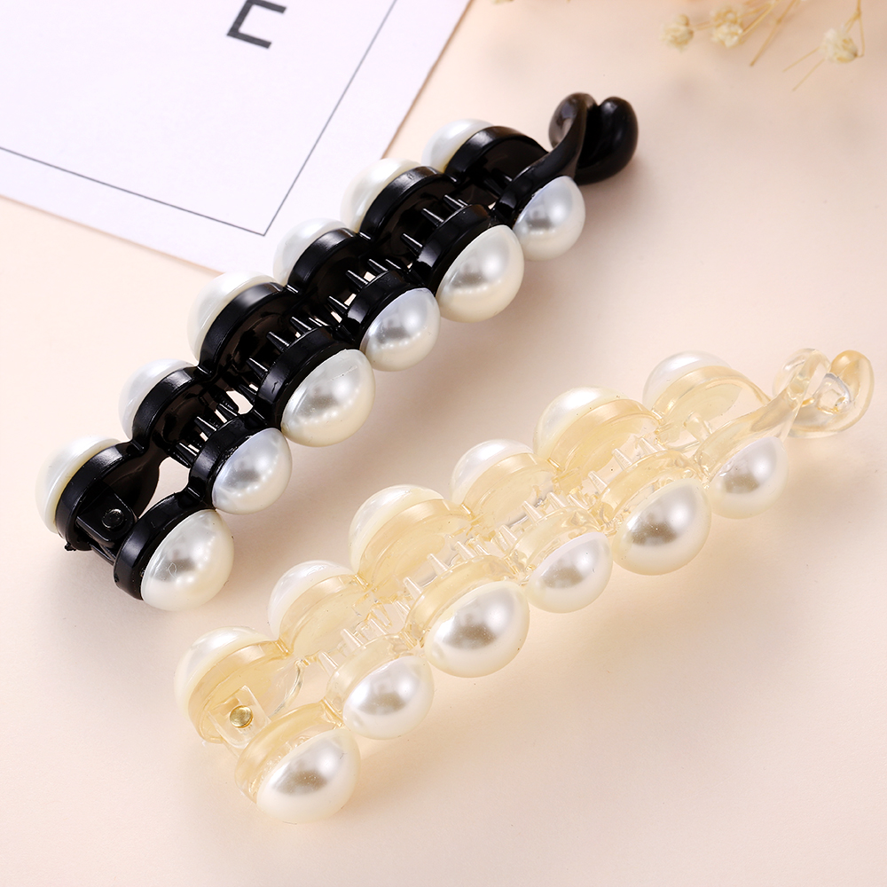 Kẹp tóc trang trí đính ngọc trai sang trọng cho nữ