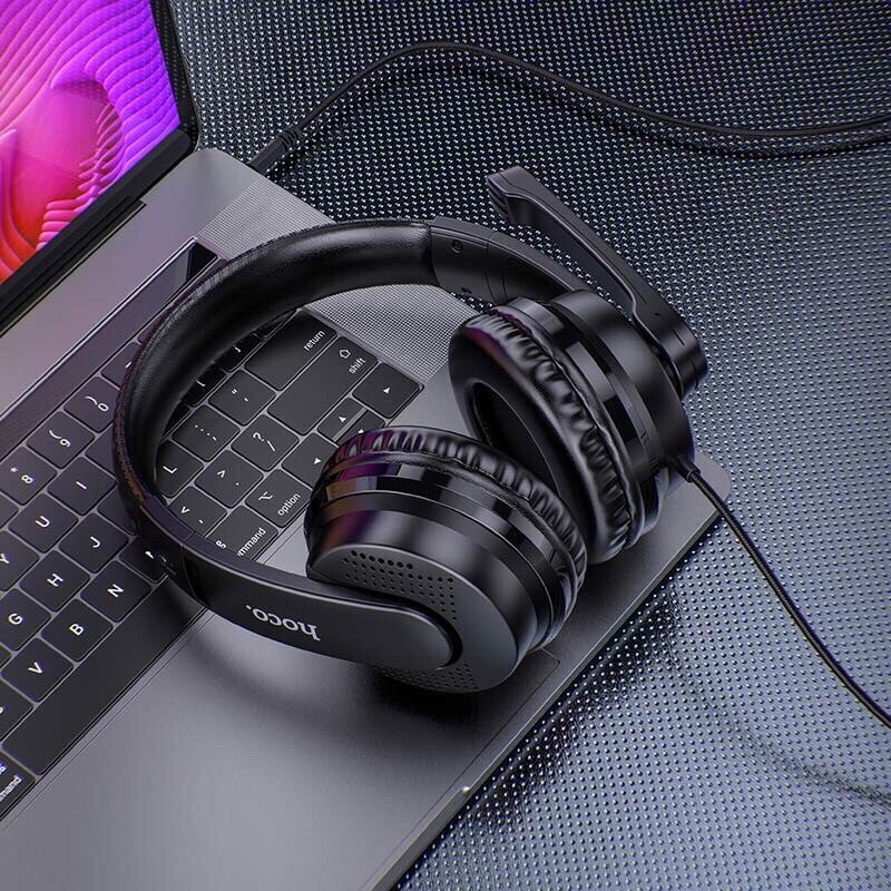 Tai nghe có míc cho máy tính điện thoại chụp tai Hoco W103 Headphone nghe nhạc cực hay chính hãng Hoco