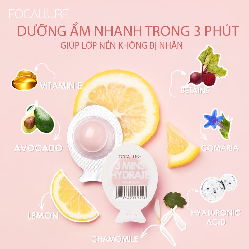 MẶT NẠ 7 NGÀY FOCALLURE 3.8G HỖ TRỢ GIẢM MỤN DƯỠNG ẨM KIỂM SOÁT DẦU NHỜN DƯỠNG DA TRẮNG HỒNG