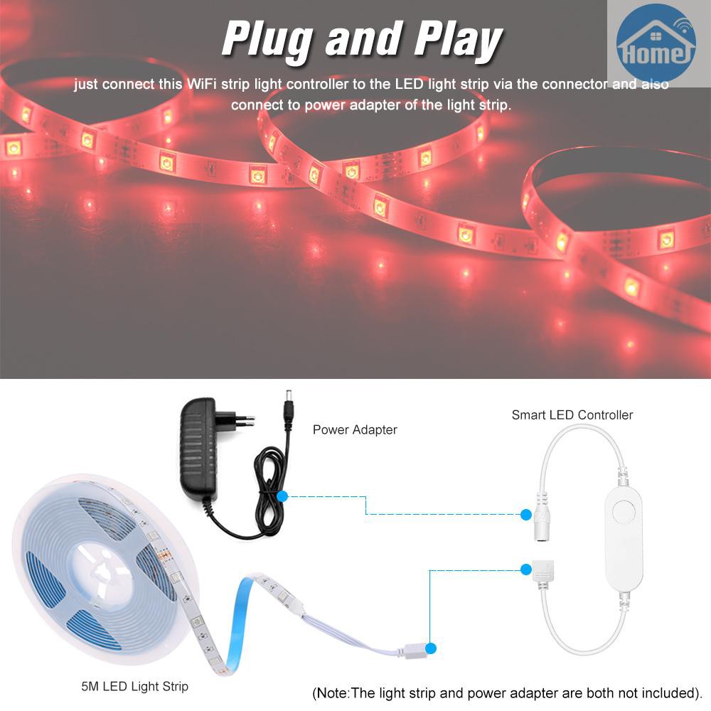 Bộ điều khiển đèn LED không dây thông minh bằng giọng nói RGBW chỉnh màu qua ứng dụng Google Home/Amazon Alexa IFTTT | BigBuy360 - bigbuy360.vn