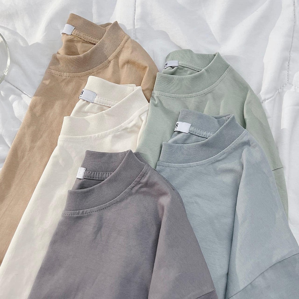 Áo thun trơn nhiều màu form rộng 100% cotton  Tanazi Closet