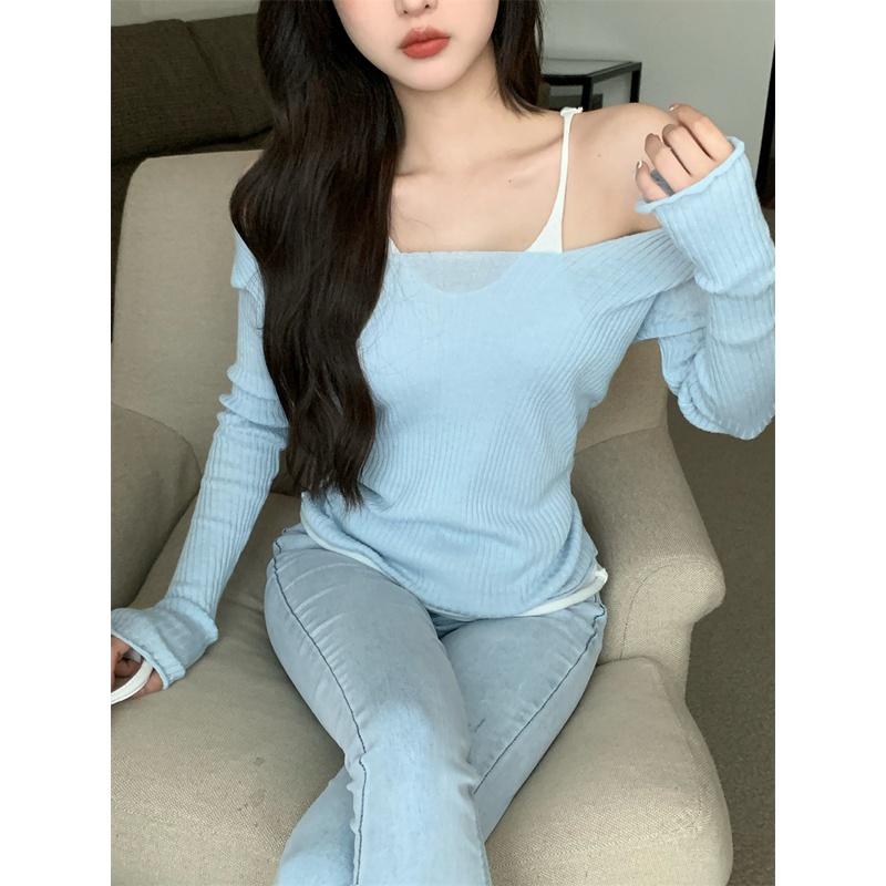 Áo Dệt Kim Hở Vai Phong Cách Mới Cho Nữ
