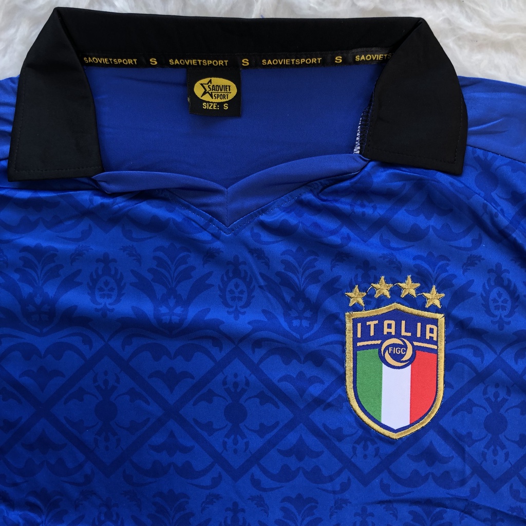 Quần Áo Bóng Đá Tuyển Ý-ITALIA  EURO - Thun Lạnh Logo Thêu Nổi Sân Nhà, Khách, Thứ 3 BINGO SPORT