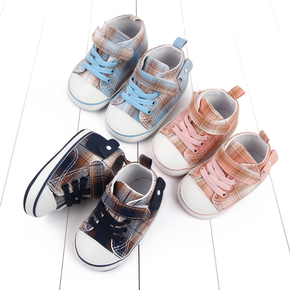 Giày Vải Canvas Đế Mềm Cho Bé Từ 0-18 Tháng Tuổi