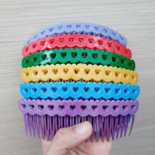 Lược cài tóc mái hình trái tim12.5cm (được chọn màu)