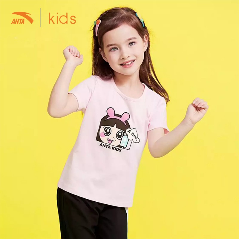 Áo phông bé gái Anta Kids hình chibi xinh xắn 362029115-3