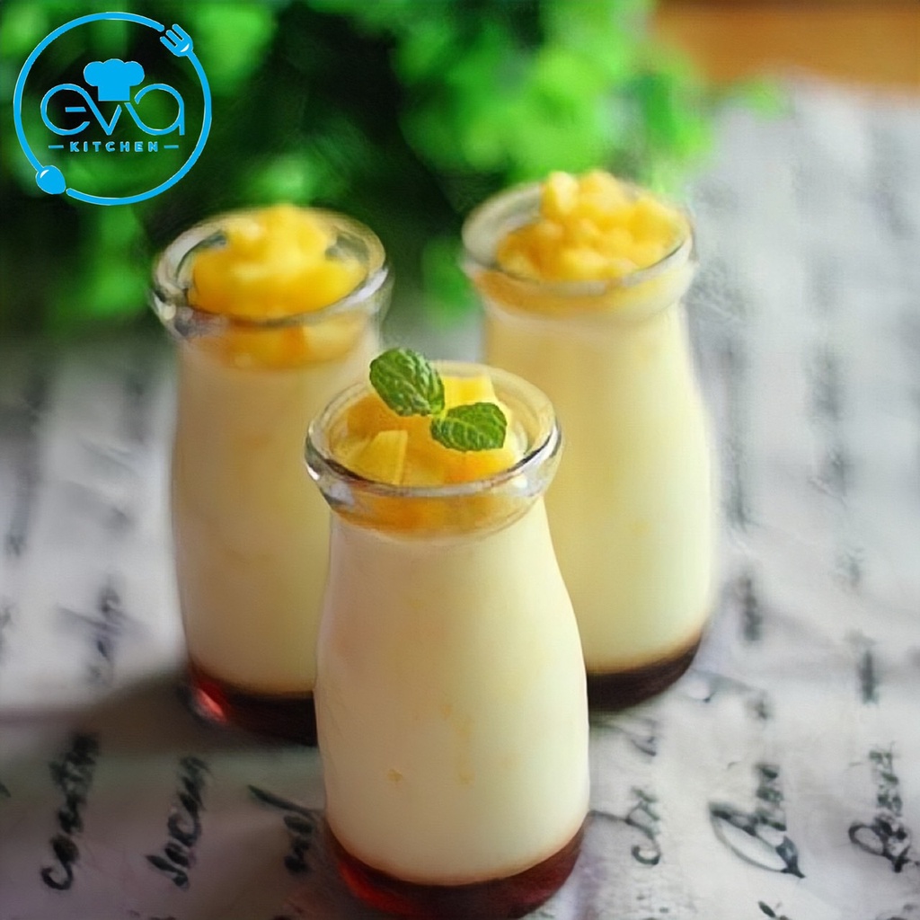 Bộ 12 Hũ Thuỷ Tinh Dùng Làm Sữa Chua Pudding Dáng Cao 100 ML Kèm Nắp Nhựa SP4829