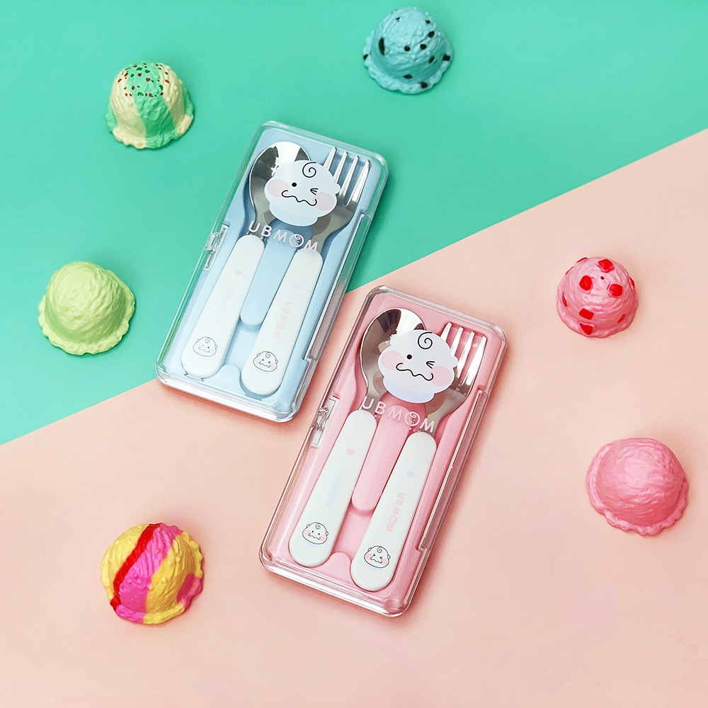 Bộ muỗng nĩa tập ăn Ubmom