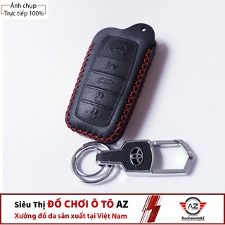 Bao da bọc chìa khóa ô tô Toyota 4 nút khóa thông minh - Camry, Fortuner
