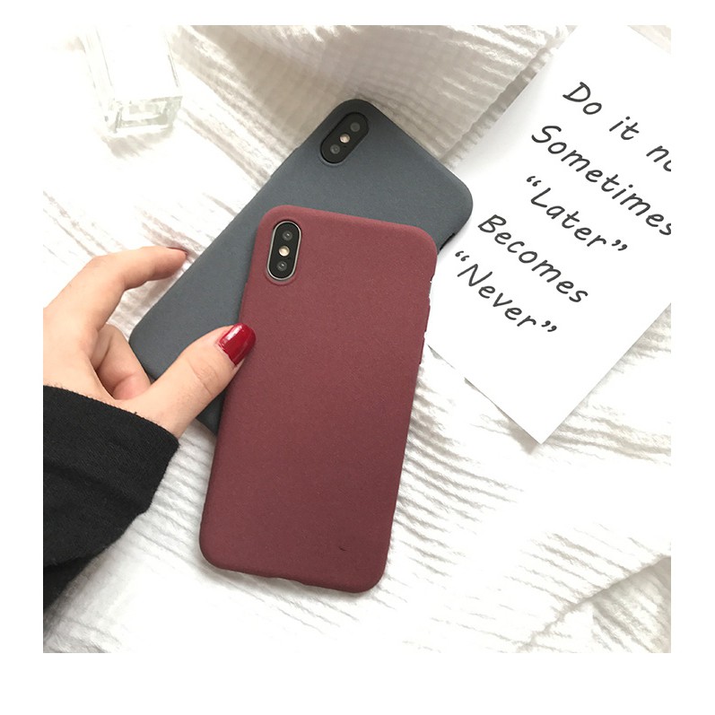 Ốp Điện Thoại Silicon Mềm Mỏng Mặt Nhám Cho iPhone 14 13 12 11 Pro Max XR XS 8 7 6 6s Plus + SE 2020