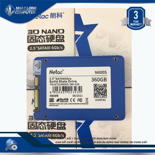 SSD Netac 360Gb N600S Chính Hãng