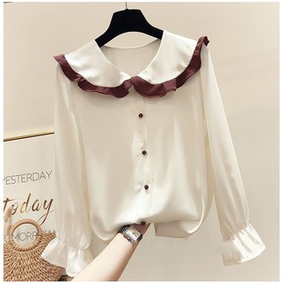 Áo sơ mi nữ cổ bèo