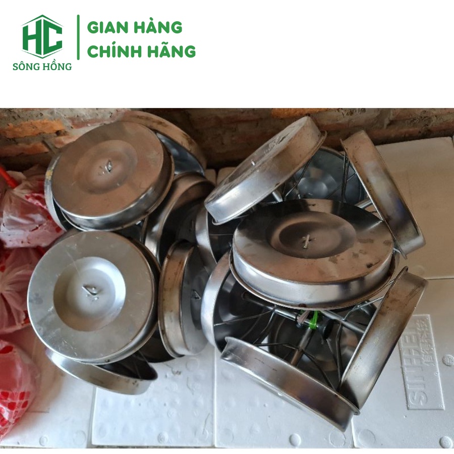 Máng tập ăn cho heo cài sàn bằng inox, tiện lợi, dễ sử dụng