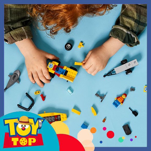 Đồ chơi lắp ráp thành phố xe ô tô cùng cano cứu hộ bãi biển tránh cá mập xếp hình Lego city 60286