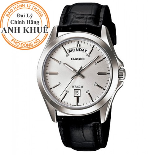 Đồng hồ nam dây da Casio chính hãng Anh Khuê MTP-1370L-7AVDF